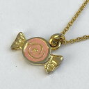 【中古】Q-pot.(キューポット) ネックレス キャンディー ゴールド×黒