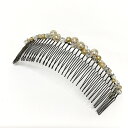 【中古】colette malouf(コレットマルーフ) アクセサリー ヘアコーム/大 黒×ゴールド×クリア
