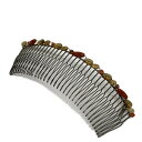 【中古】colette malouf(コレットマルーフ) アクセサリー ヘアコーム/大 シルバー×ブラウン×ベージュ(4)