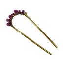 【中古】colette malouf(コレットマルーフ) アクセサリー かんざし ゴールド×ピンク
