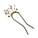 【中古】colette malouf(コレットマルーフ) アクセサリー かんざし ゴールド×ダークブラウン×クリア