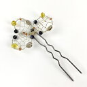 【中古】colette malouf(コレットマルーフ) アクセサリー かんざし ダークグレー×イエロー×マルチ