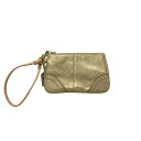 【中古】COACH(コーチ) リストレット ゴールド レザー