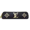 【中古】LOUIS VUITTON(ルイヴィトン) トゥルースエリザベット ペンケース ブラックベージュ レザー、牛革