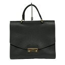 【中古】FURLA(フルラ) ジュリア ハンドバッグ ダークグレー レザー
