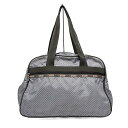 【中古】LESPORTSAC(レスポートサック) ショルダーバッグ ドット柄 ライトパープル×白