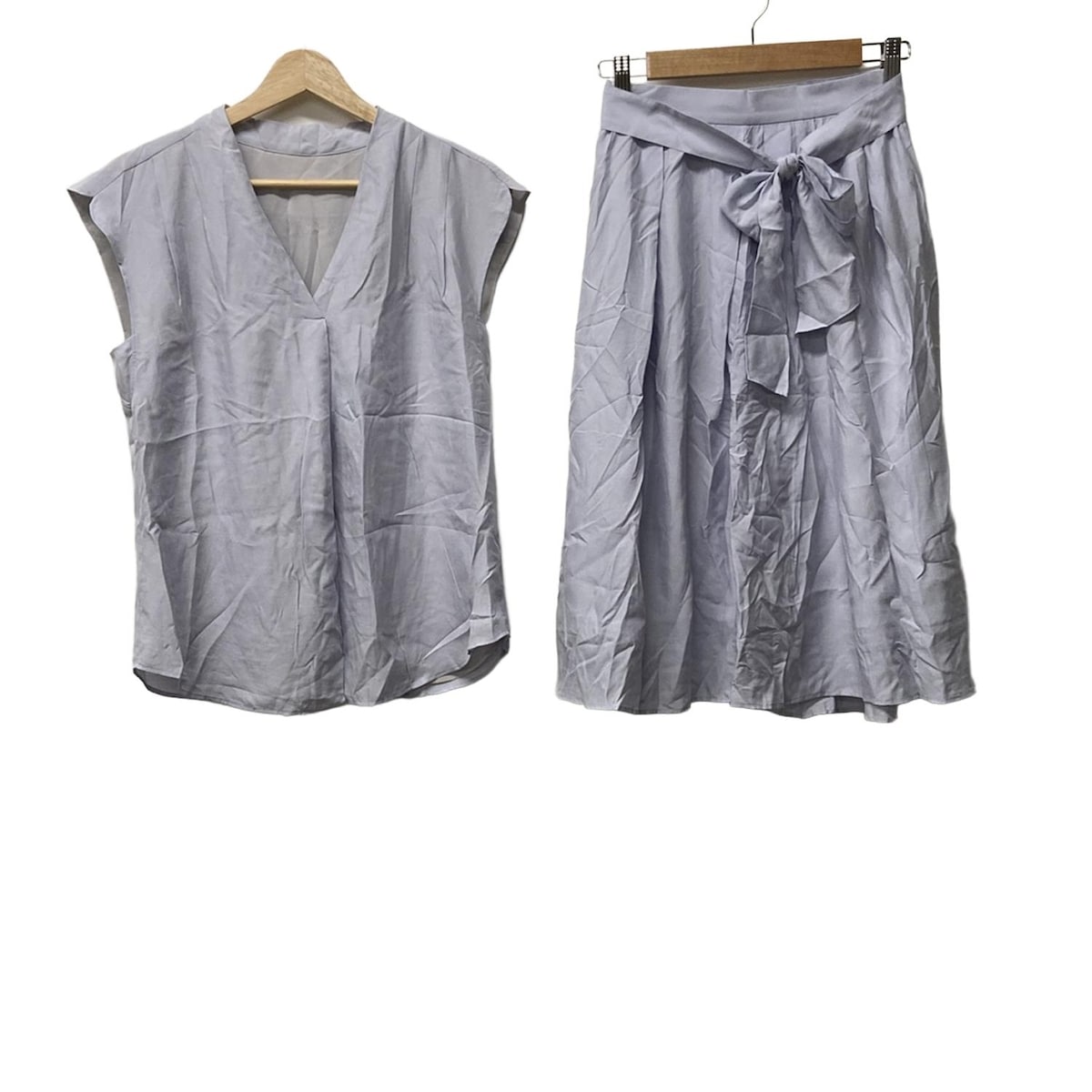 【中古】Apuweiser-riche(アプワイザーリッシェ) スカートセットアップ ライトブルー