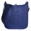 【中古】HERMES(エルメス) エブリンTPM アマゾン ショルダーバッグ シルバー金具 ブルーサフィール×ブルーインディゴ
