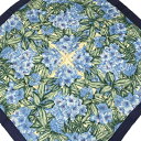【中古】HARRODS(ハロッズ) スカーフ 花柄/LIBERTYコラボ ブルーグレー×ダークグリーン×マルチ