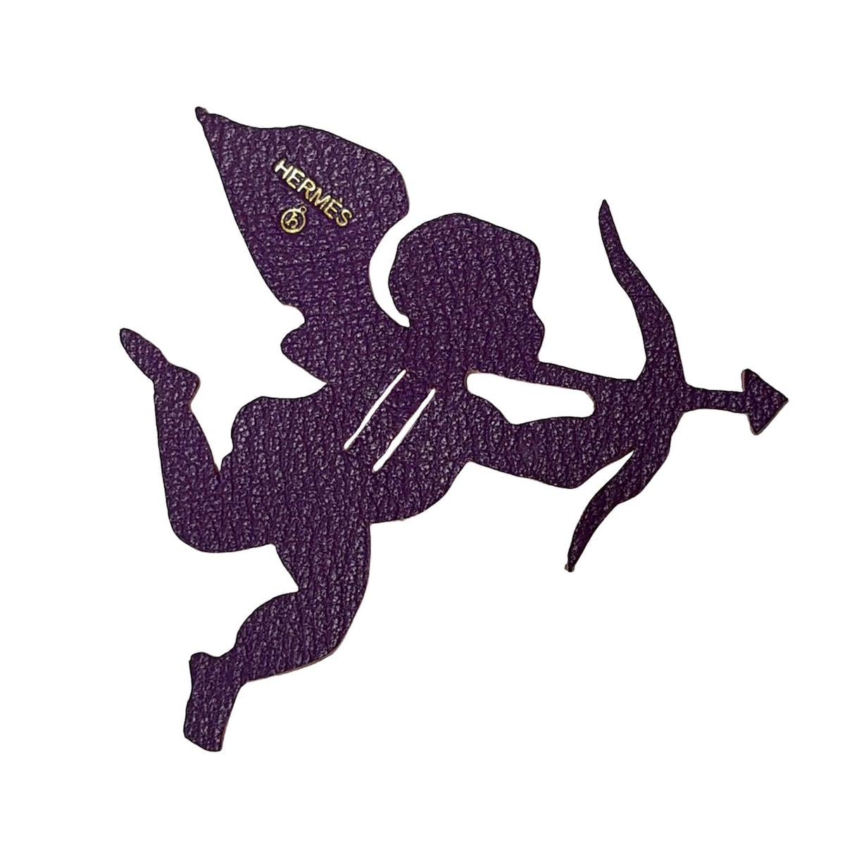 【中古】HERMES(エルメス) キーホルダー(チャーム) プティアッシュ/リボンチャーム/エンジェル(天使) パープル×ピンク レザーのサムネイル