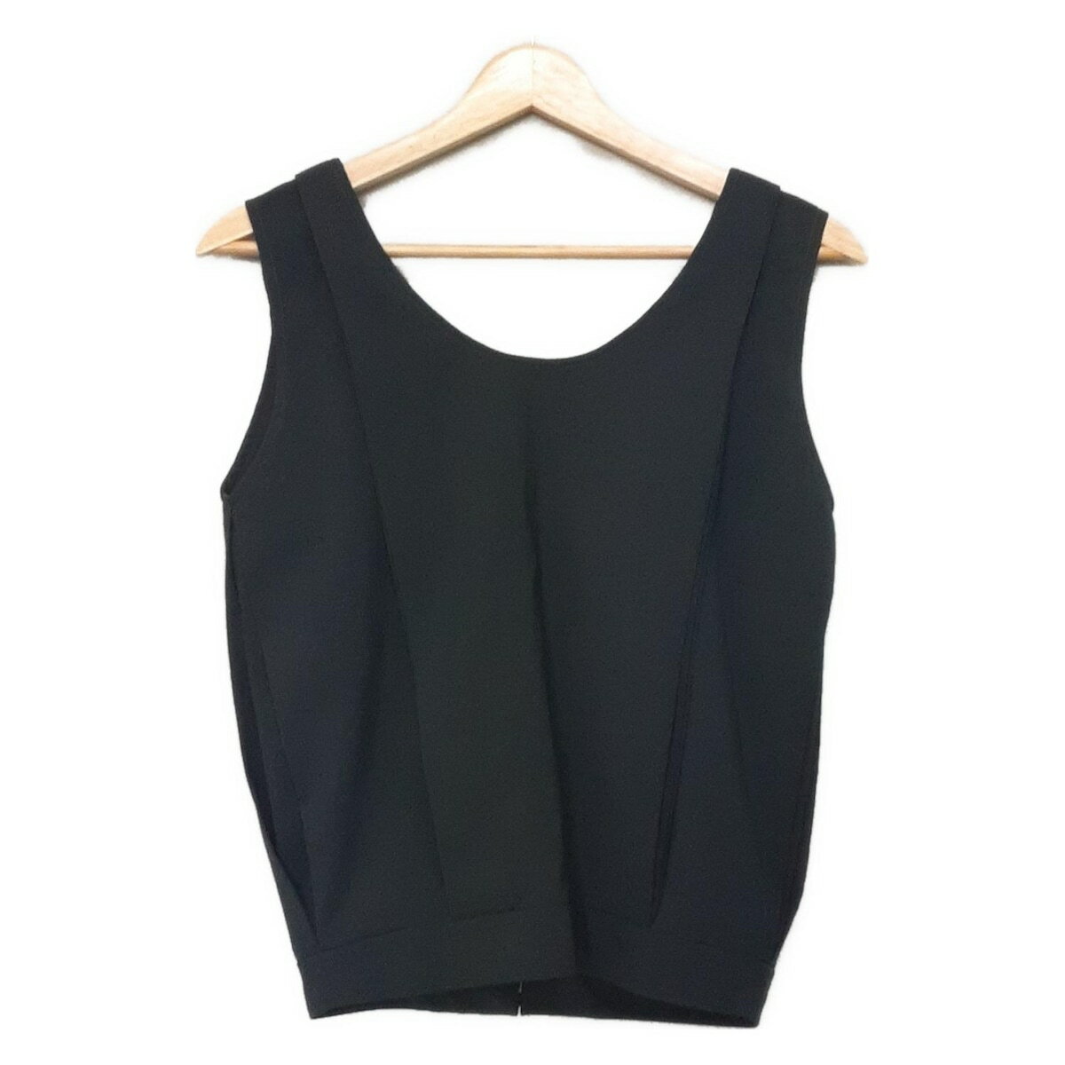 【中古】ELIN(エリン) ノースリーブカットソー クルーネック ダークグリーン(4)