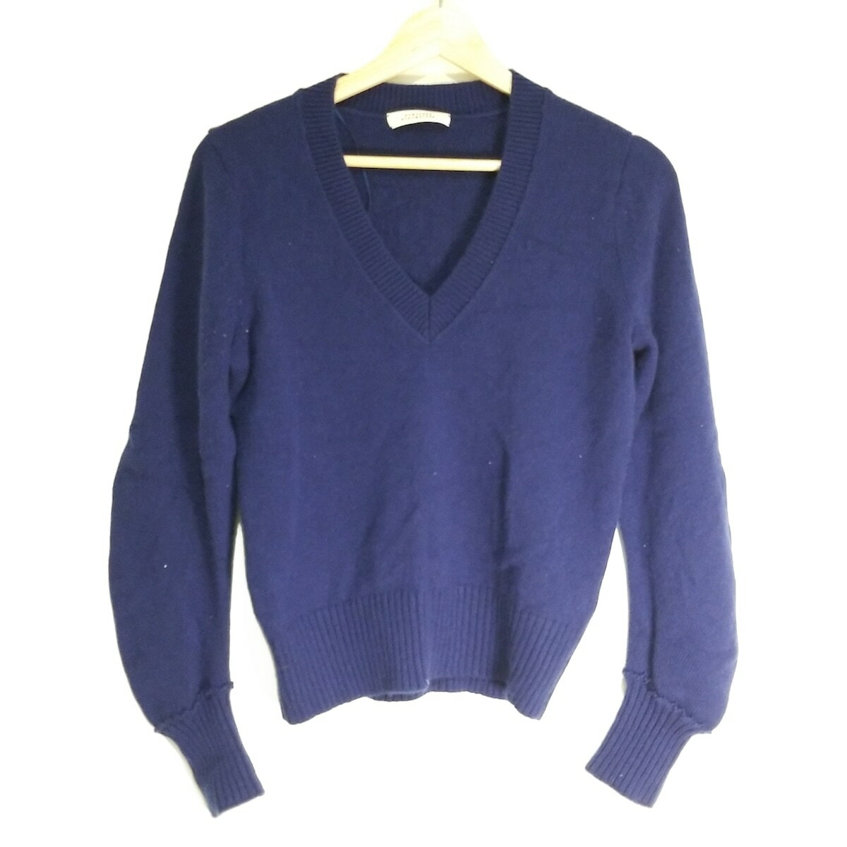 【中古】DOROTHEE SCHUMACHER(ドロシーシューマッハ) 長袖セーター Vネック ネイビー