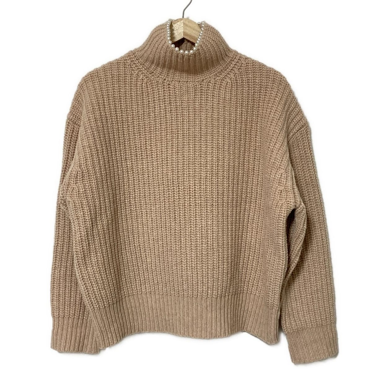 【中古】SEVEN TEN by MIHO KAWAHITO(セブンテン バイミホカワヒト) 長袖セーター ハイネック/パール ..