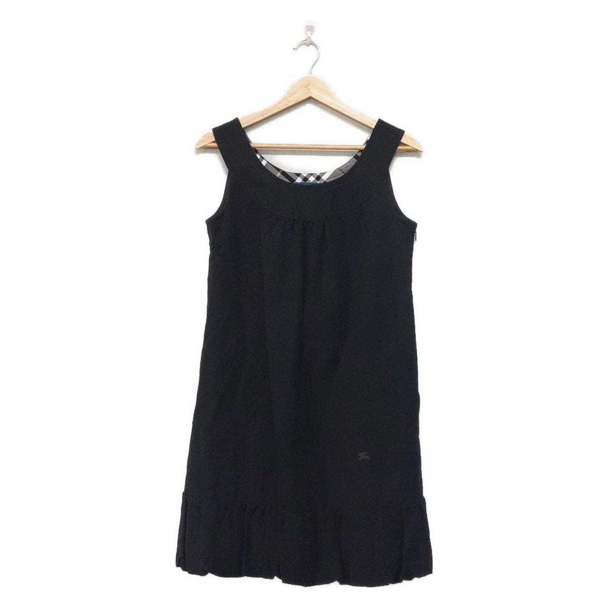 【中古】Burberry Blue Label(バーバリーブルーレーベル) ワンピース クルーネック/ノースリーブ/ひざ丈 黒
