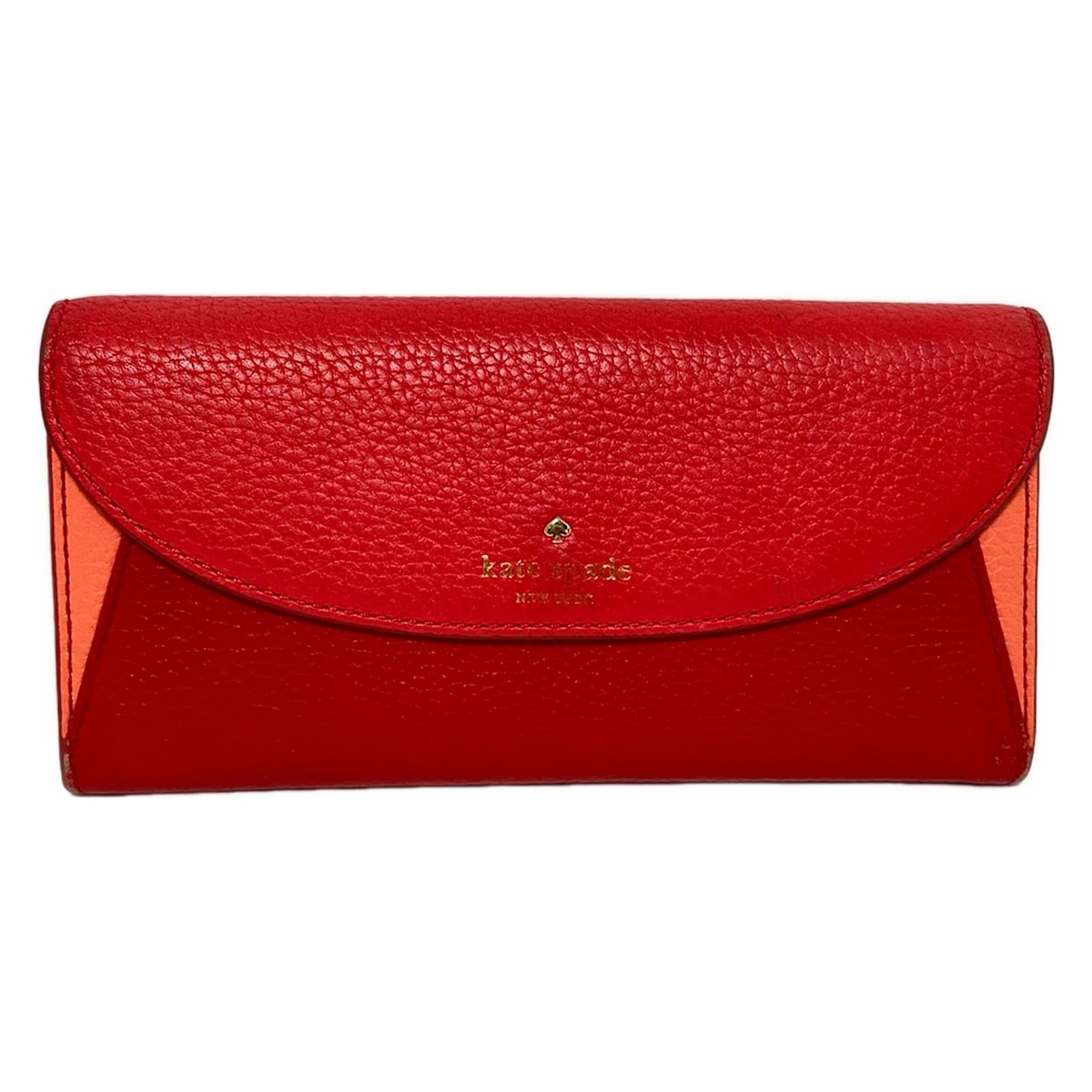 【中古】Kate spade(ケイトスペード) 長財布 レッド レザー