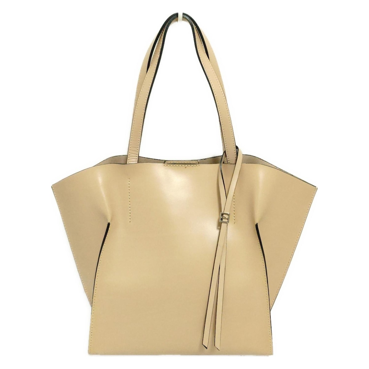 【中古】GIANNICHIARINI(ジャンニキャリーニ/ジャンニキアリーニ) トートバッグ ベージュ レザー