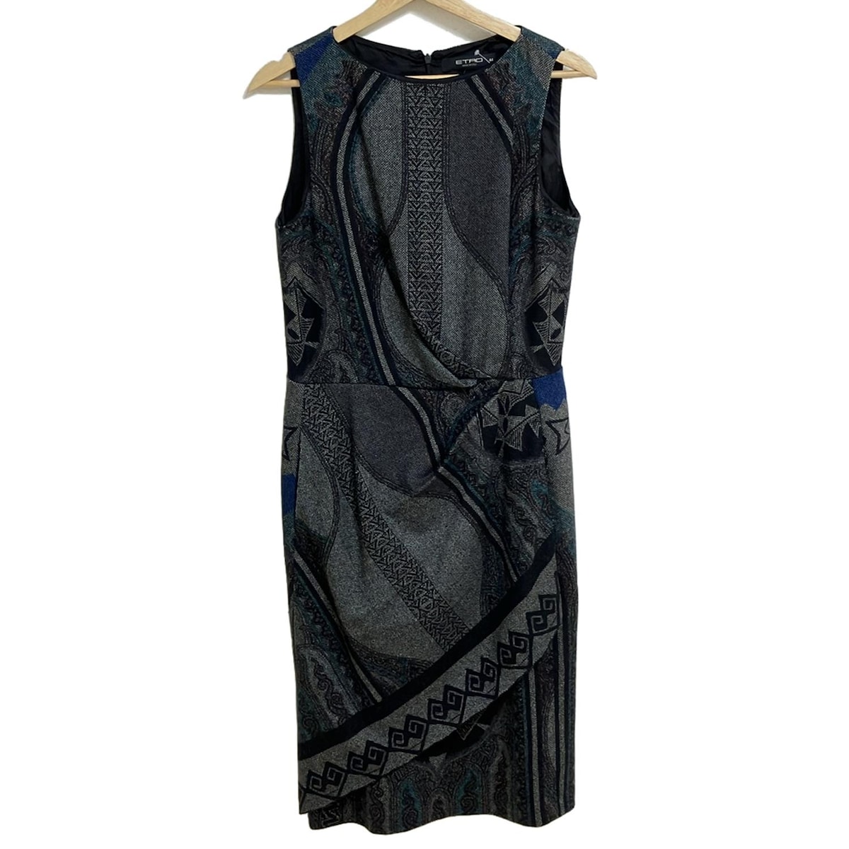 美品 ETRO エトロ 風景柄ワンピース ベルベット調 【公式通販】