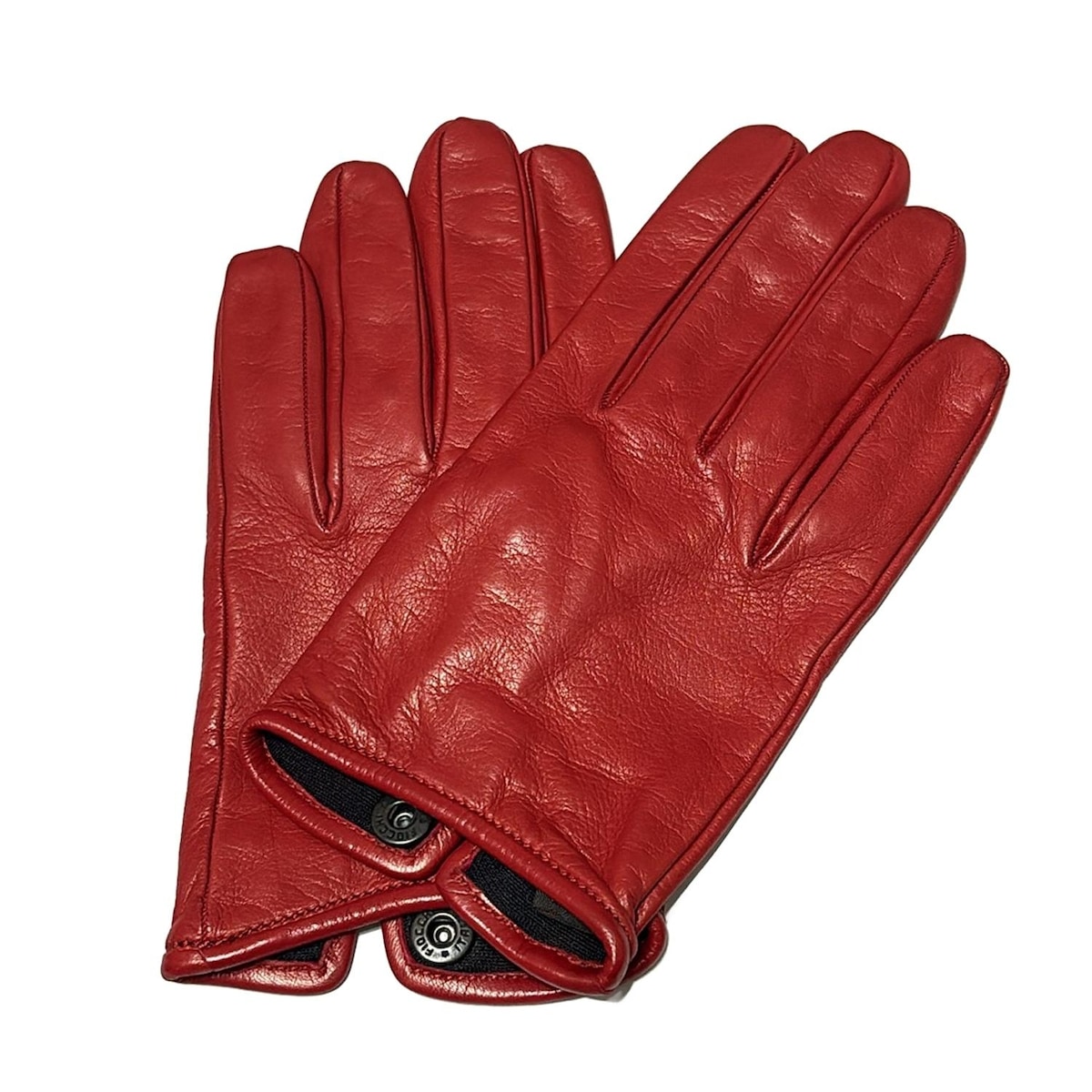 【中古】MARIOPORTOLANO(マリオポルトラーノ) 手袋 レッド レザー