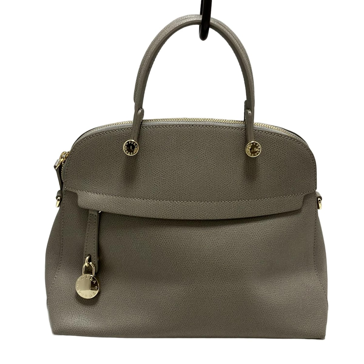 美品⭐︎FURLA フルラパイパーリュック レザー　グレーブルー バッグパック 美品☆FURLA フルラパイパーリュック レザーグレーブルーバッグ