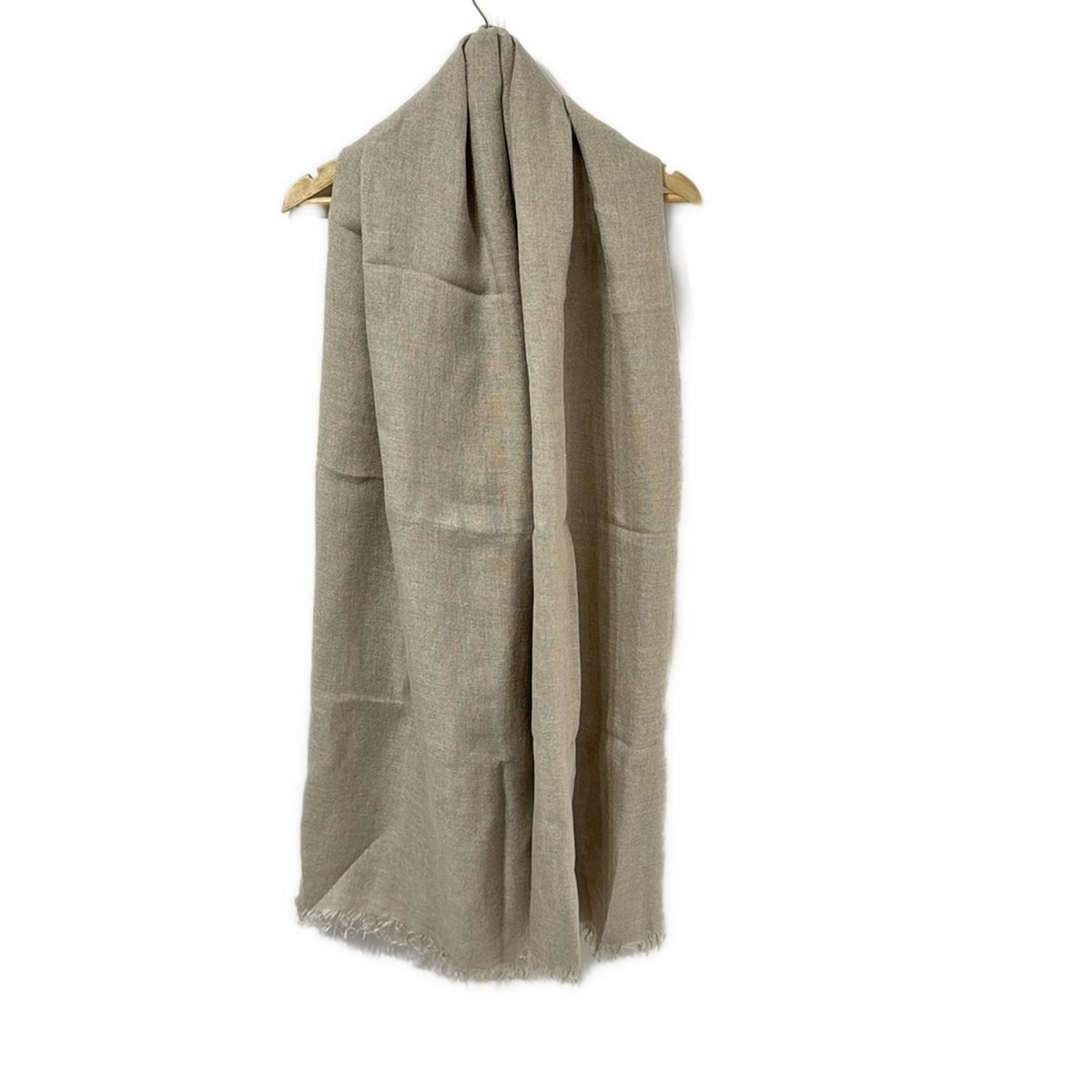 【中古】ASAUCE MELER(アソース メレ) ストール(ショール) グレーベージュ リネン