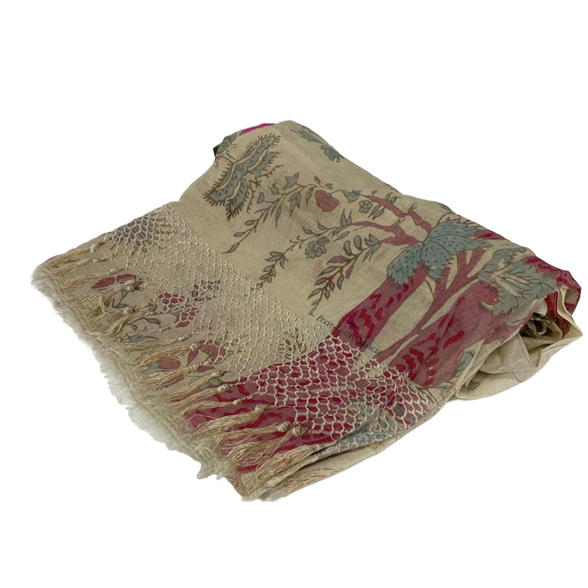 極美品 Pierre-Louis Mascia 大判 ストール シルク コットン セール】 Pierre-Louis Mascia コットンシルクストール