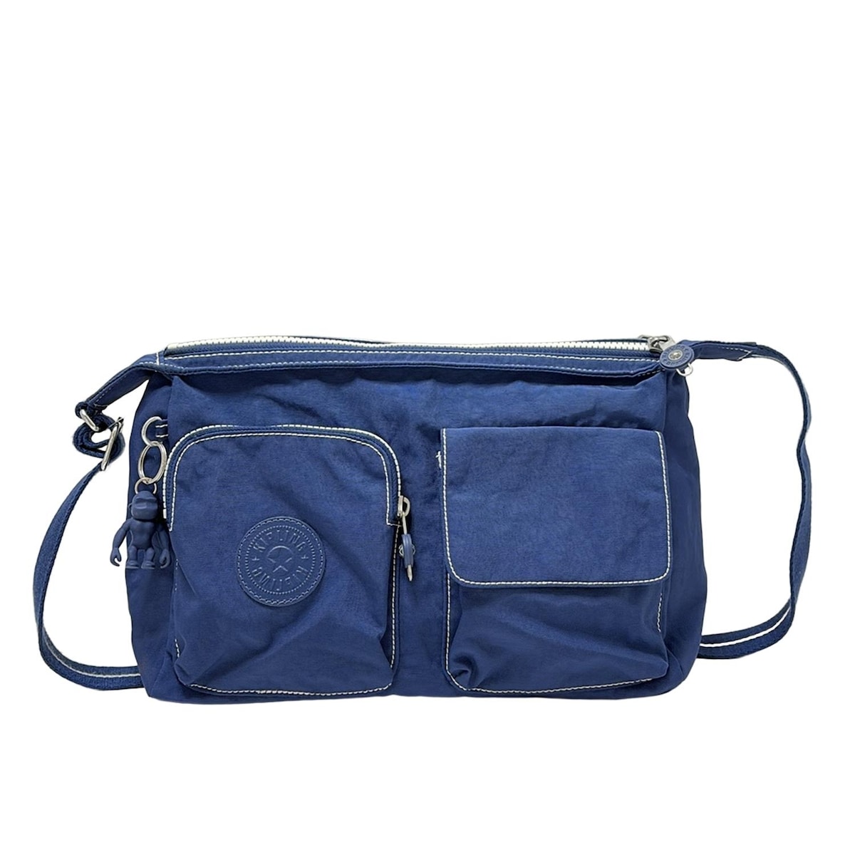 【中古】Kipling(キプリング) ショルダーバッグ ネイビー×白(4)