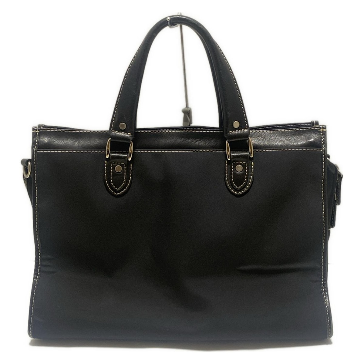 【中古】NEW YORKER(ニューヨーカー) ビジネスバッグ 本体ロックなし 黒 レザー