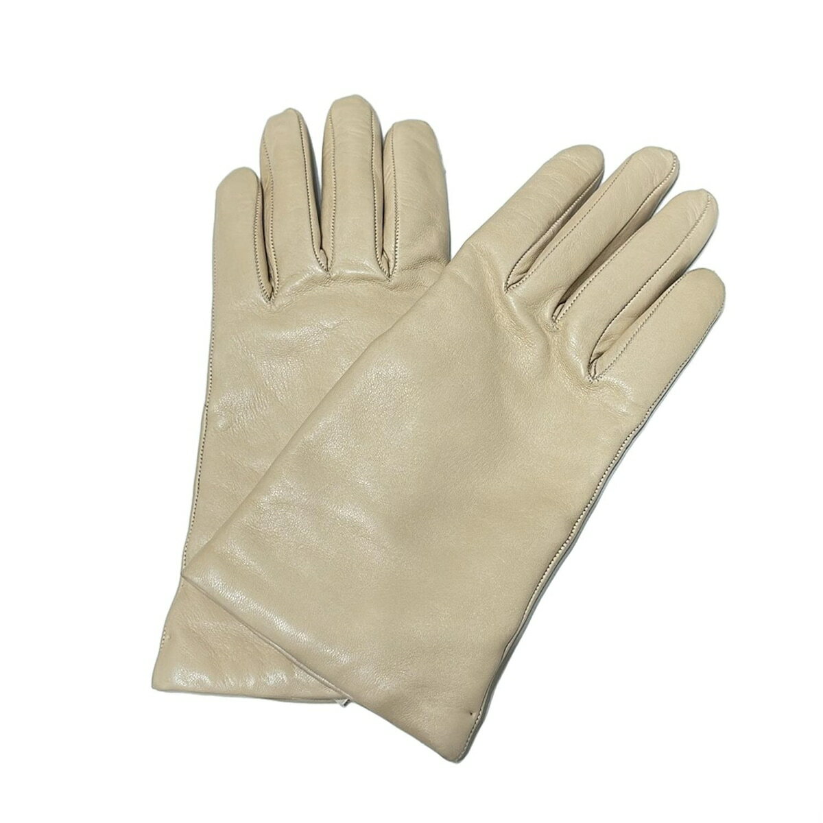 【中古】PIUMELLI(ピュメリ) 手袋 ベージュ レザー