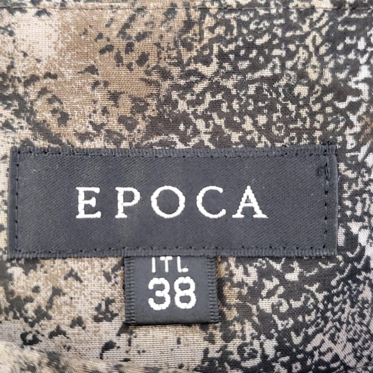 【中古】EPOCA(エポカ) スカート ひざ丈 ライトグレー×ライトイエロー×マルチ