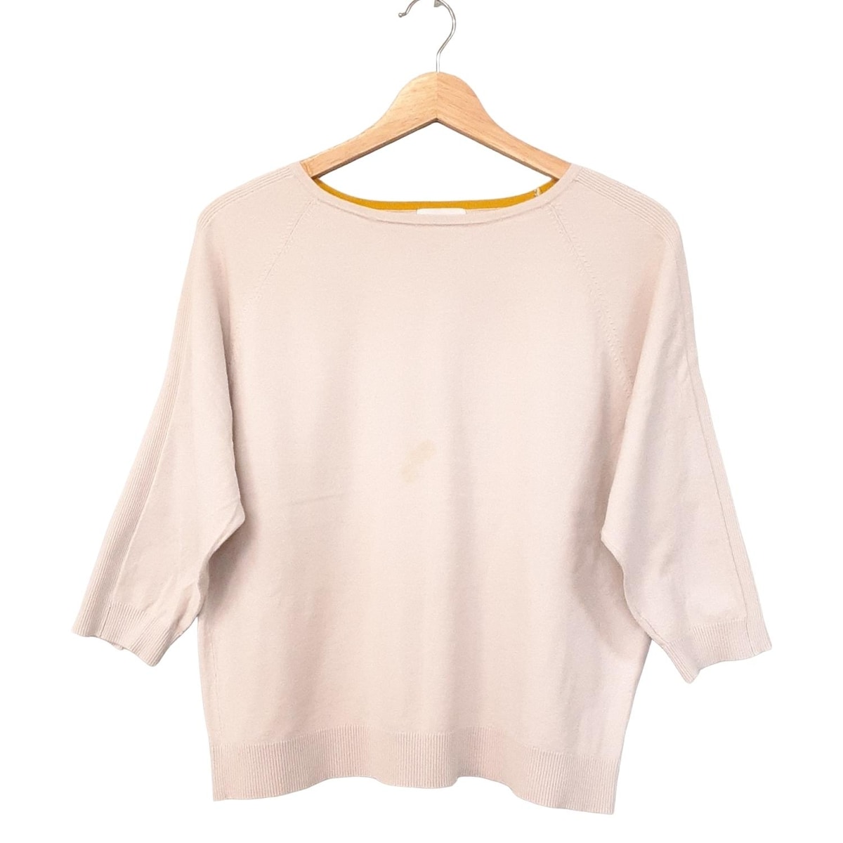 【中古】MACKINTOSH PHILOSOPHY(マッキントッシュフィロソフィー) 七分袖セーター クルーネック ベージュ