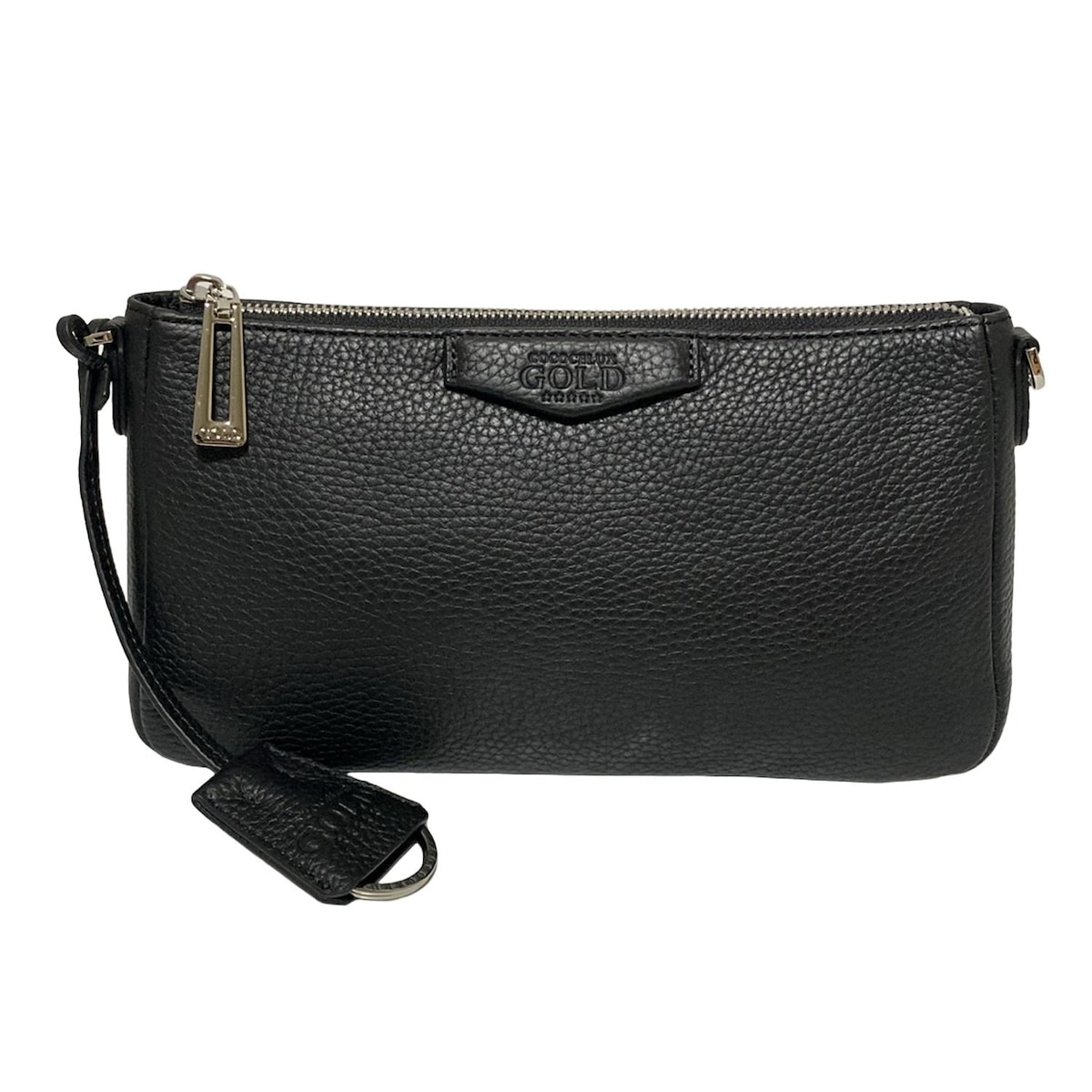 【中古】COCOCELUX GOLD(ココセリュックスゴールド) クラッチバッグ 黒 レザー