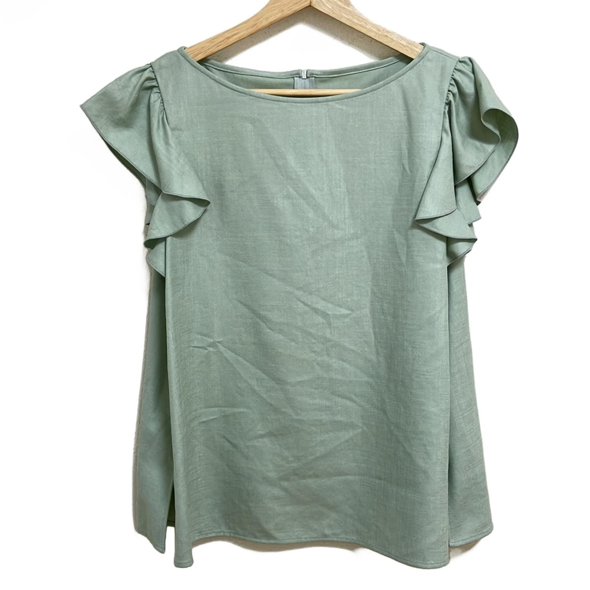 【中古】FOXEY NEW YORK(フォクシーニューヨーク) 半袖カットソー ライトグリーン