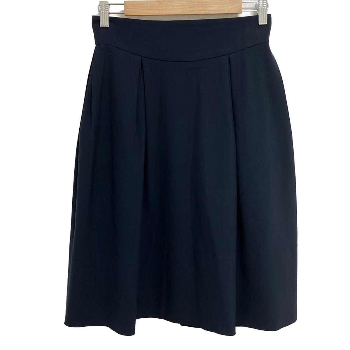 【中古】FOXEY NEW YORK(フォクシーニューヨーク) スカート ひざ丈/プリーツ 黒