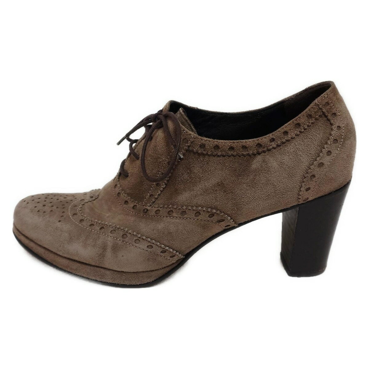 【中古】BARNEYSNEWYORK(バーニーズ) ブーティ ウィングチップ グレーベージュ