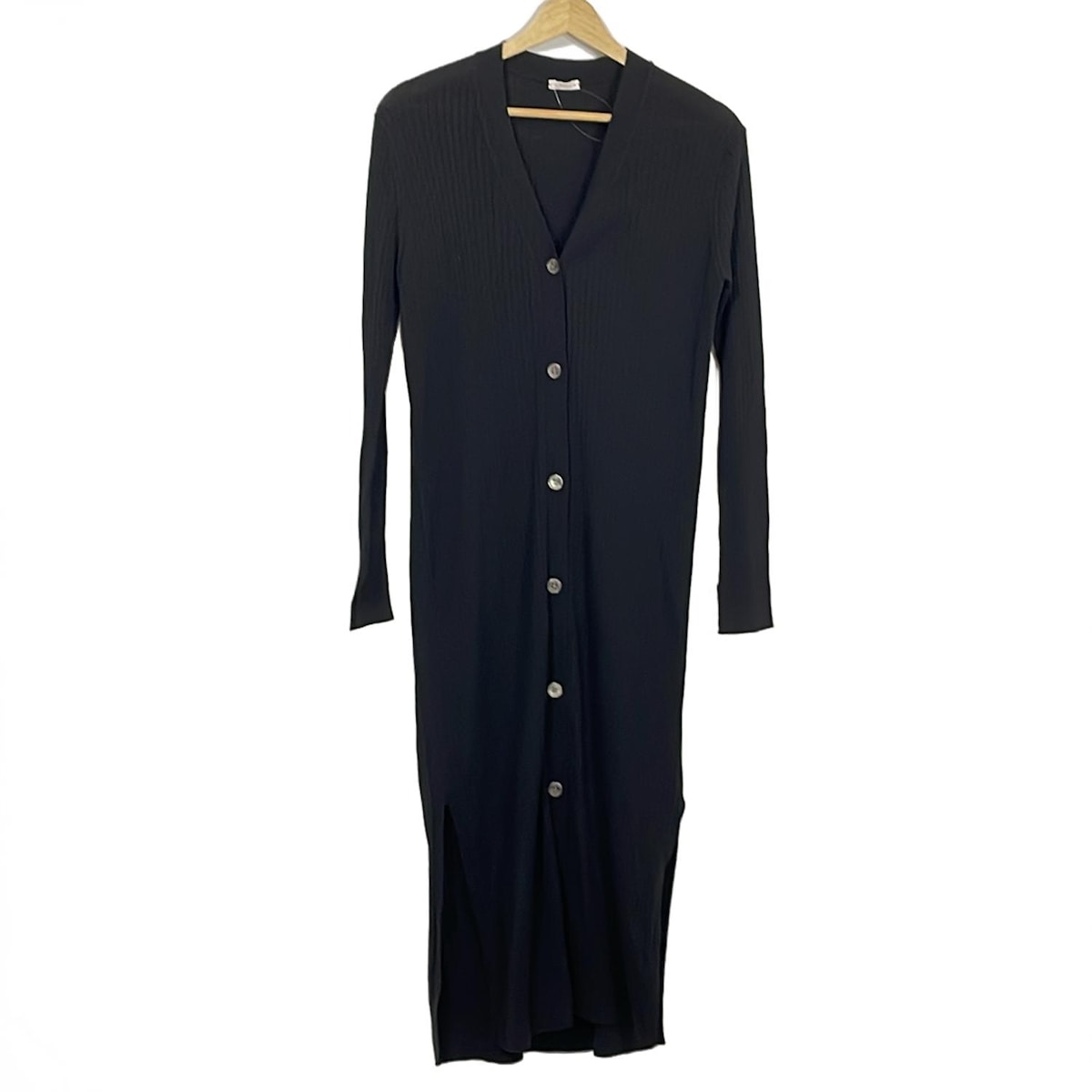 【中古】DRESSTERIOR(ドレステリア) カーディガン 長袖/ニット/ロング丈 黒