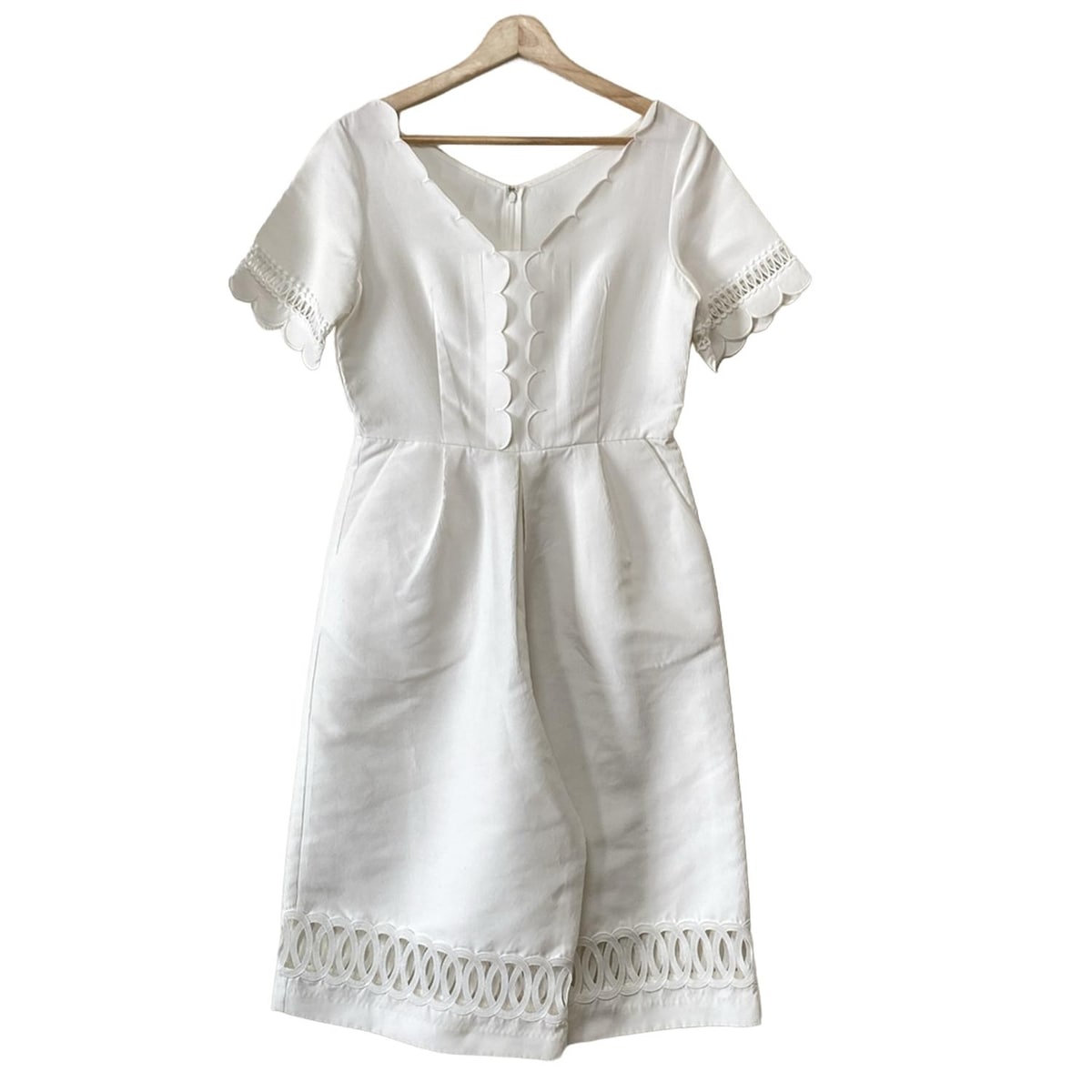 【中古】Chesty(チェスティ) オールインワン クロップド(半端丈) アイボリー