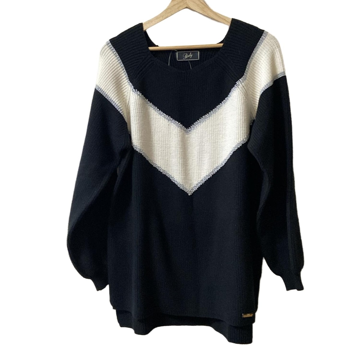【中古】Rady(レディ) 長袖セーター 黒×白×シルバー