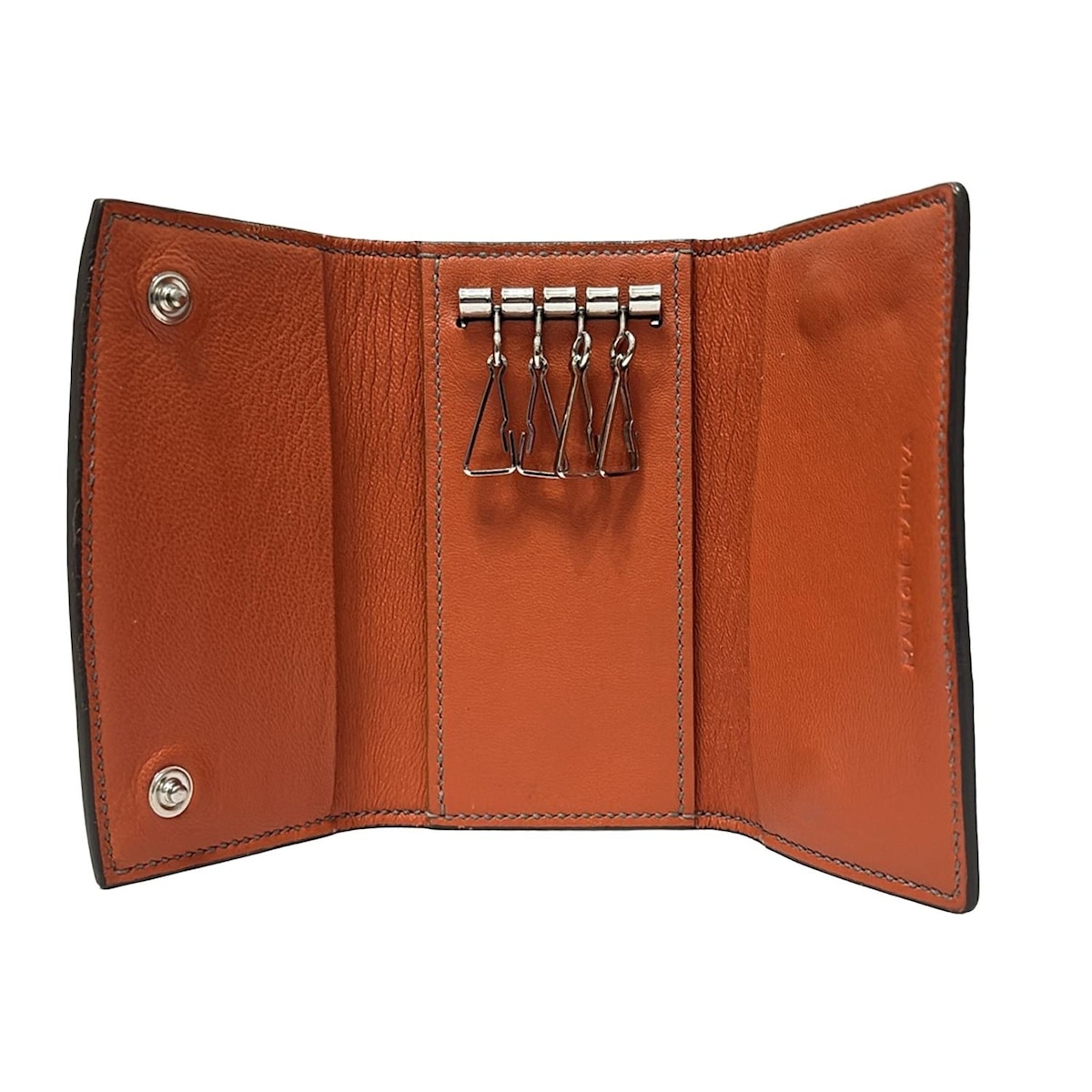 【中古】MAISON TAKUYA(メゾンタクヤ) キーケース 4連フック グレー レザー