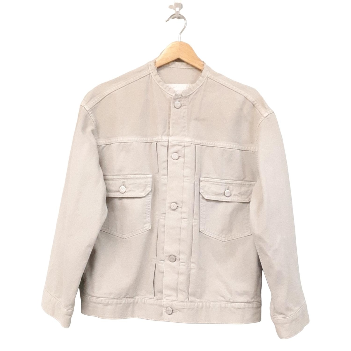 【中古】IENA(イエナ) Gジャン 長袖/L'ATELIER DENIME D'IENA/ダメージ加工/秋/春 ライトブルー(4)