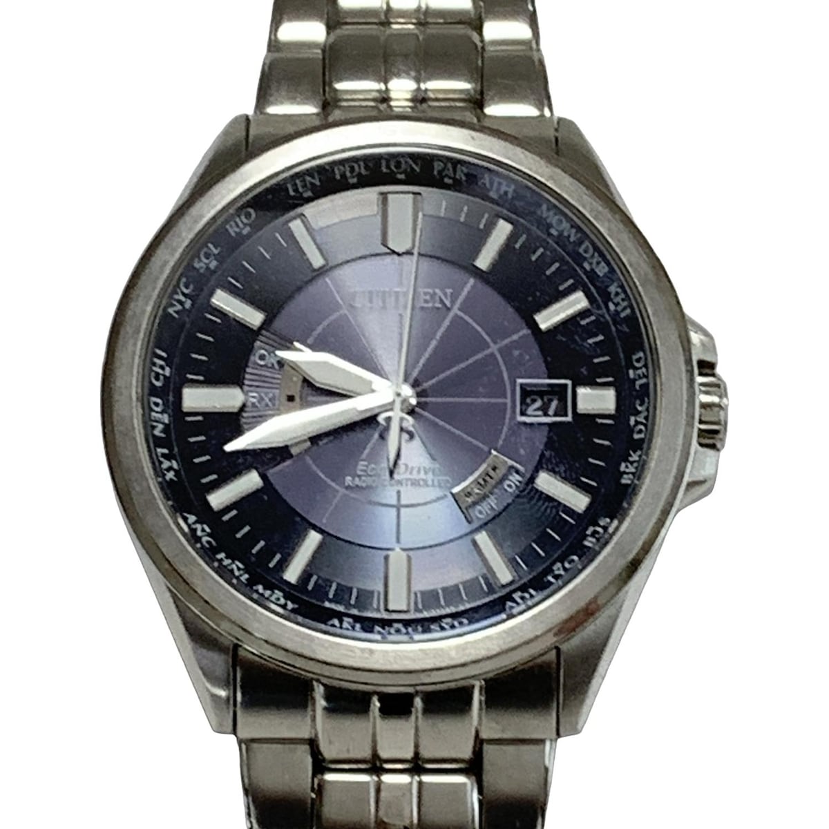 【中古】CITIZEN(シチズン) ATTESA(アテッサ) 腕時計 エコドライブ/電波 ダークネイビー