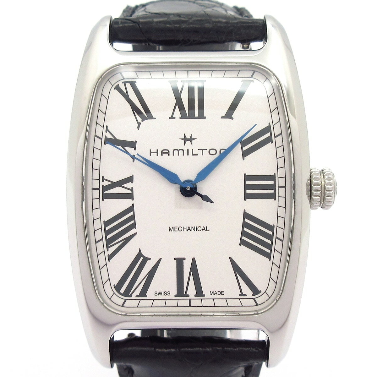 【中古】HAMILTON(ハミルトン) アメリカンクラシックボルトン 腕時計 社外ベルト アイボリー