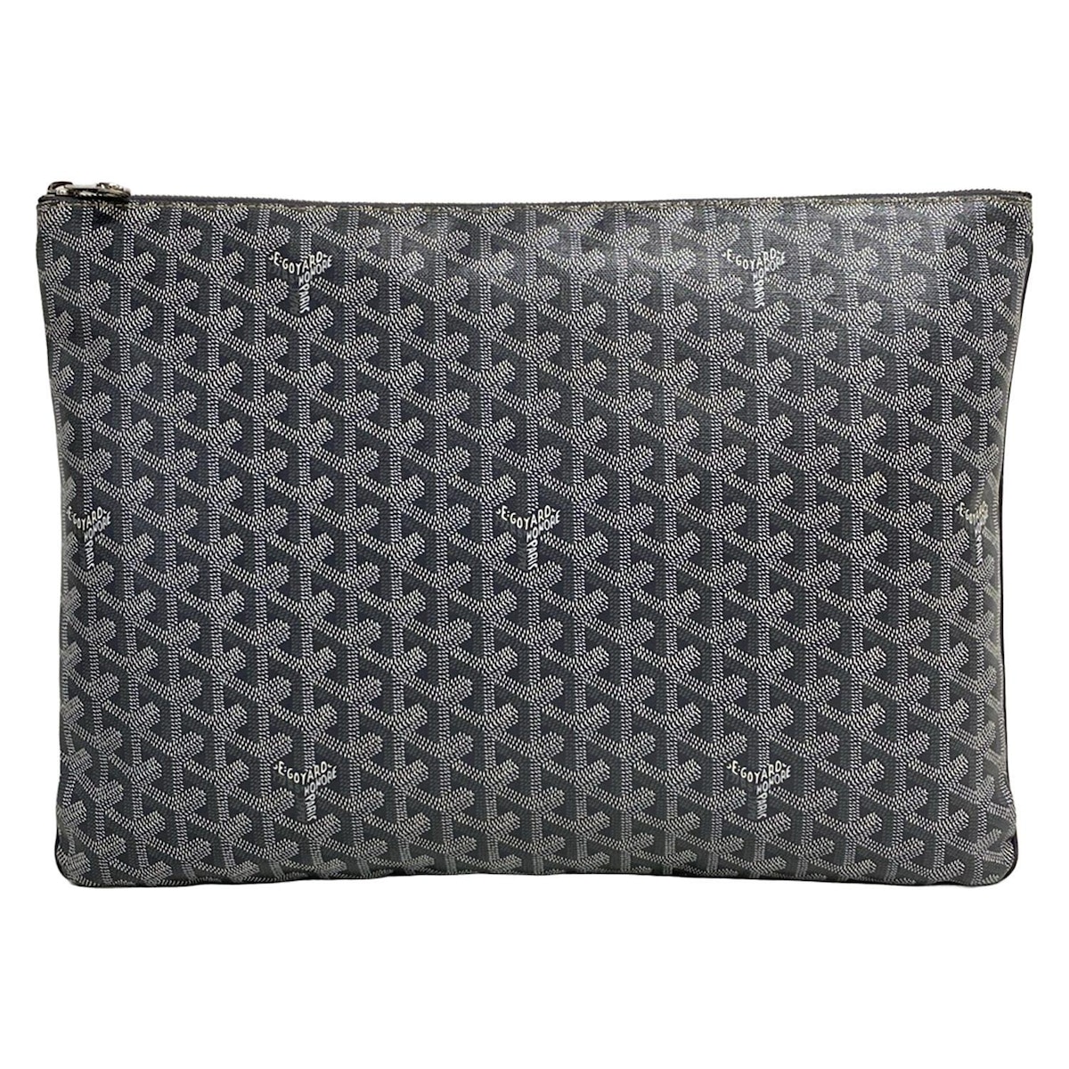 【中古】GOYARD(ゴヤール) セナGM クラッチバッグ グレー