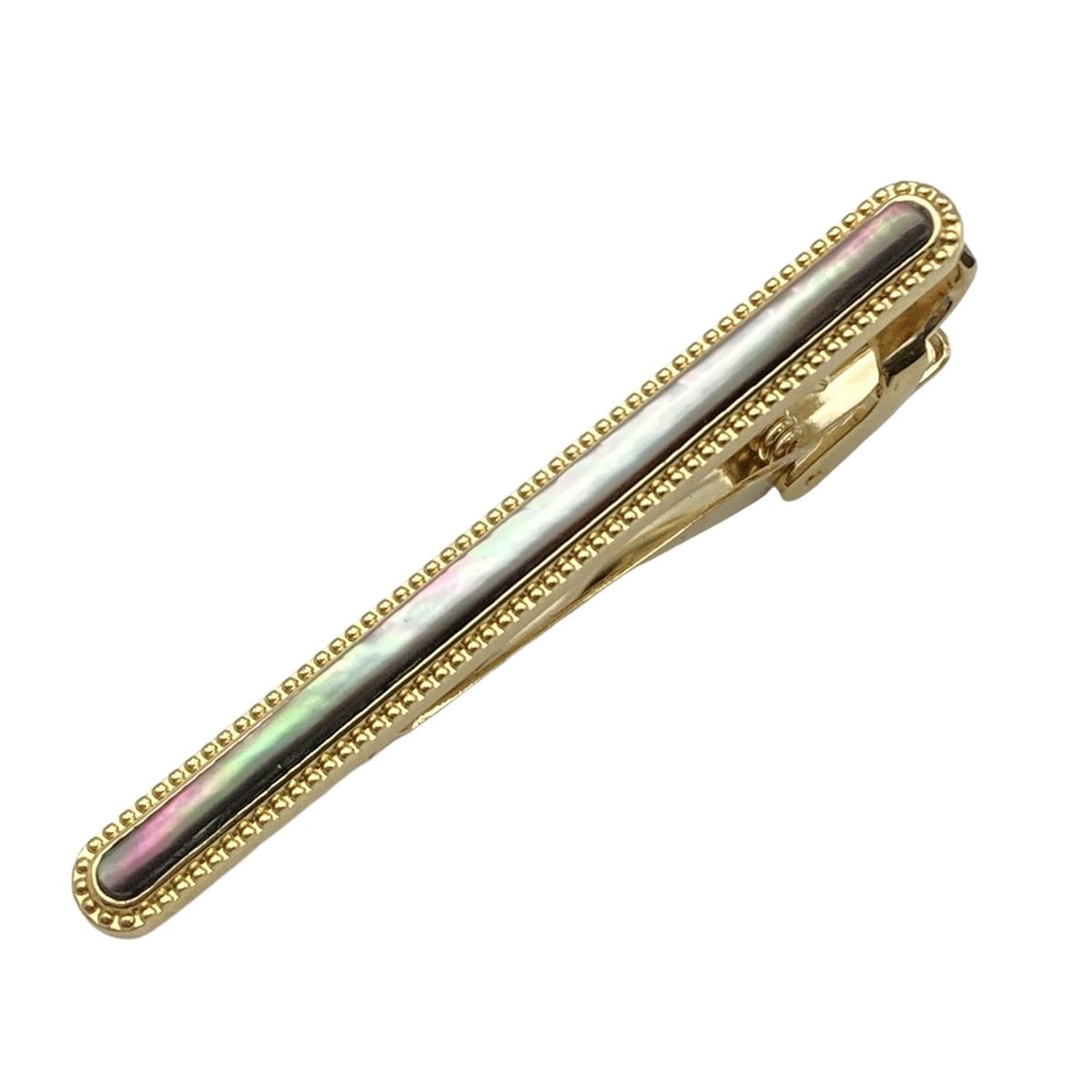 【中古】YvesSaintLaurent(イヴサンローラン) ネクタイピン ゴールド×ホワイトシェル