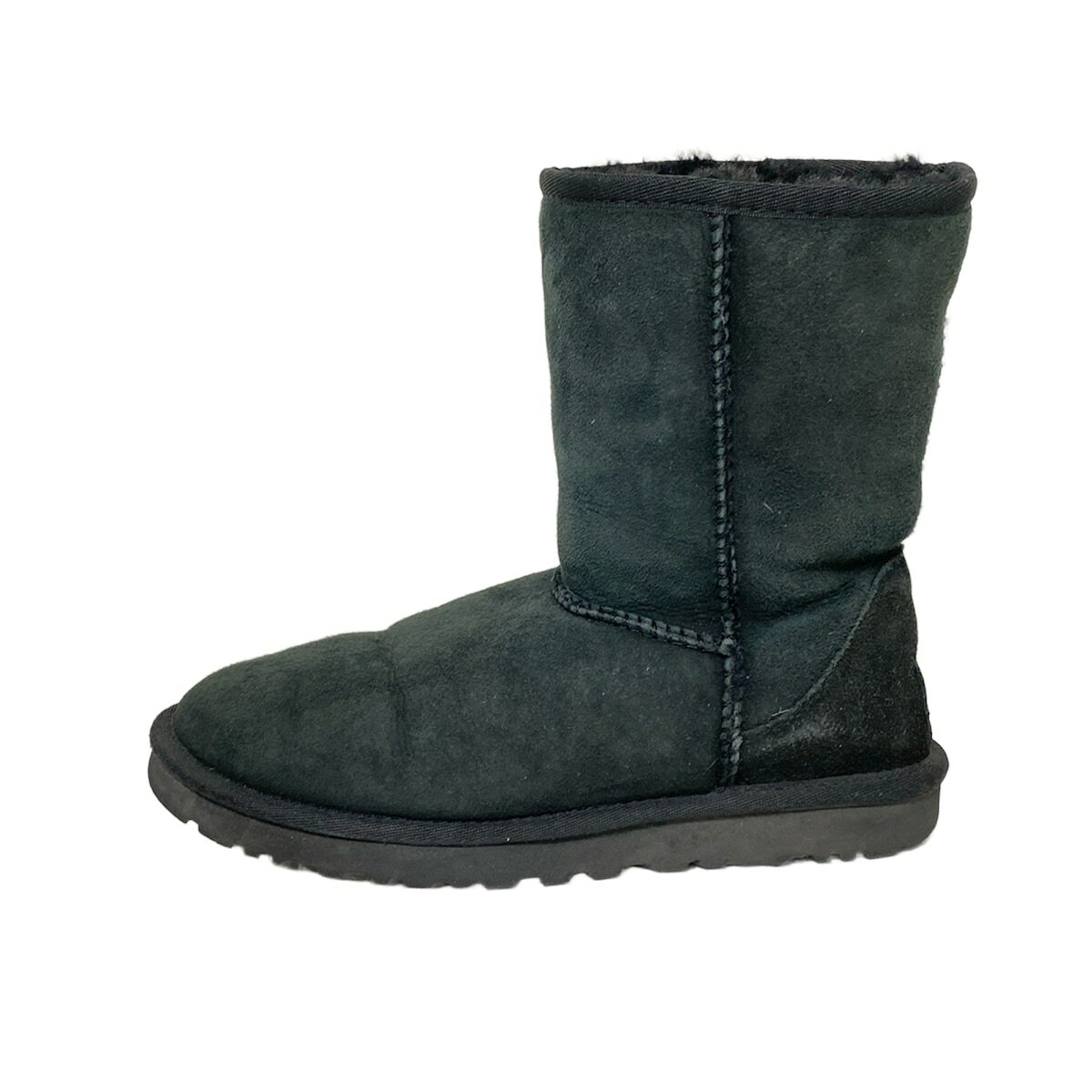 【中古】UGG(アグ) クラシックショート ショートブーツ 黒 ムートン