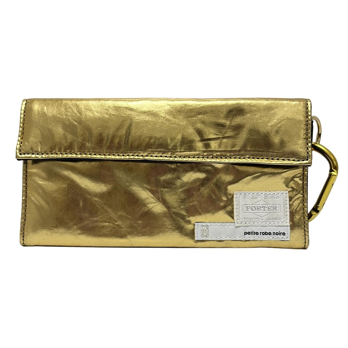 【中古】PORTER/吉田(ポーター) 長財布 petite robe noireコラボ ゴールド