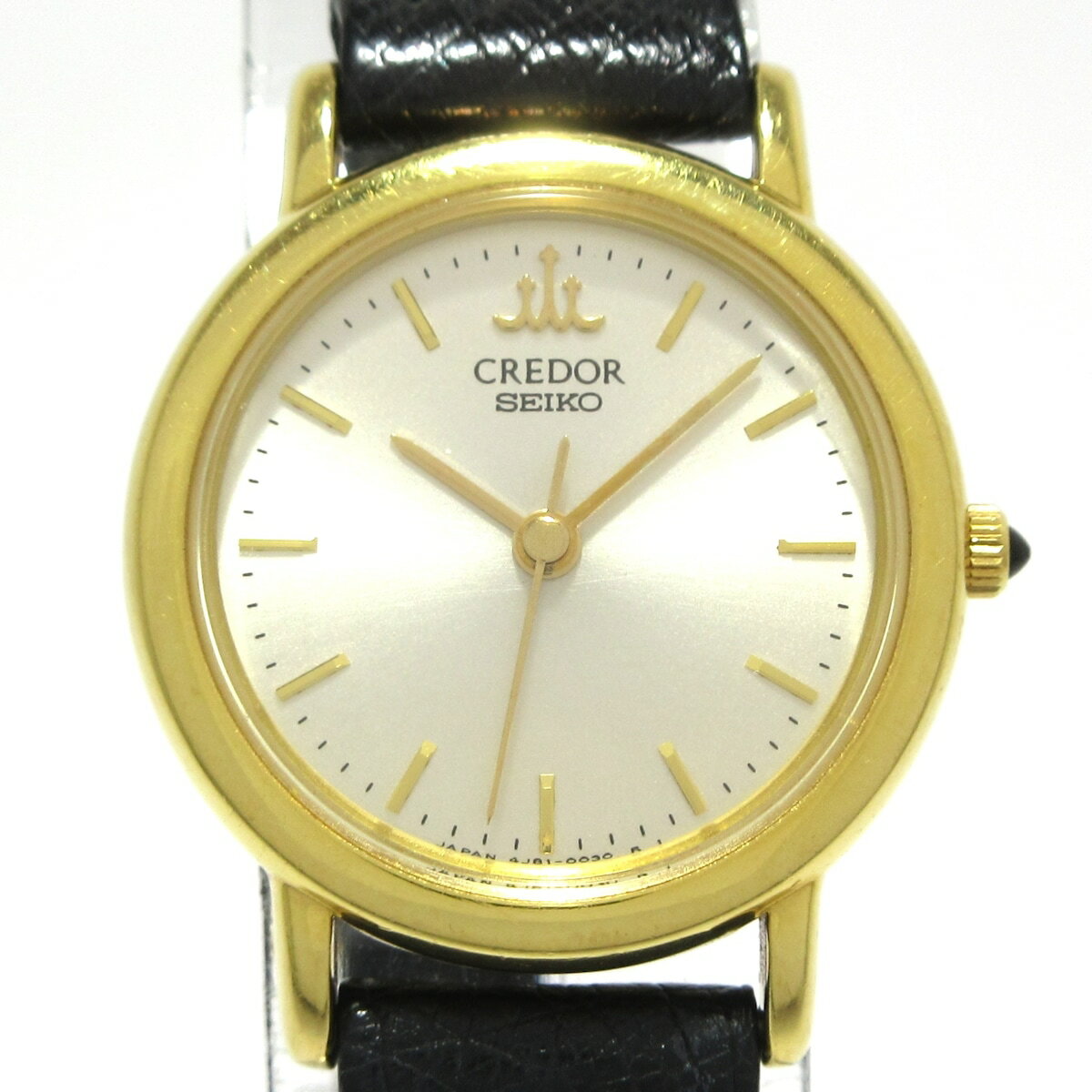 【中古】SEIKO CREDOR(セイコークレドール) 腕時計 18KT/社外ベルト シルバー
