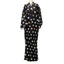 【中古】TSUMORI CHISATO(ツモリチサト) ワンピース 浴衣/ドット柄 黒×オレンジ×マルチ