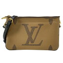 【中古】LOUIS VUITTON(ルイヴィトン) ポシェットドゥーブルジップ ショルダーバッグ モノグラム・リバース