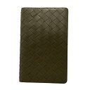 【中古】BOTTEGA VENETA(ボッテガヴェネタ) イントレチャート 手帳 ノートブックカバー ダークブラウン レザー