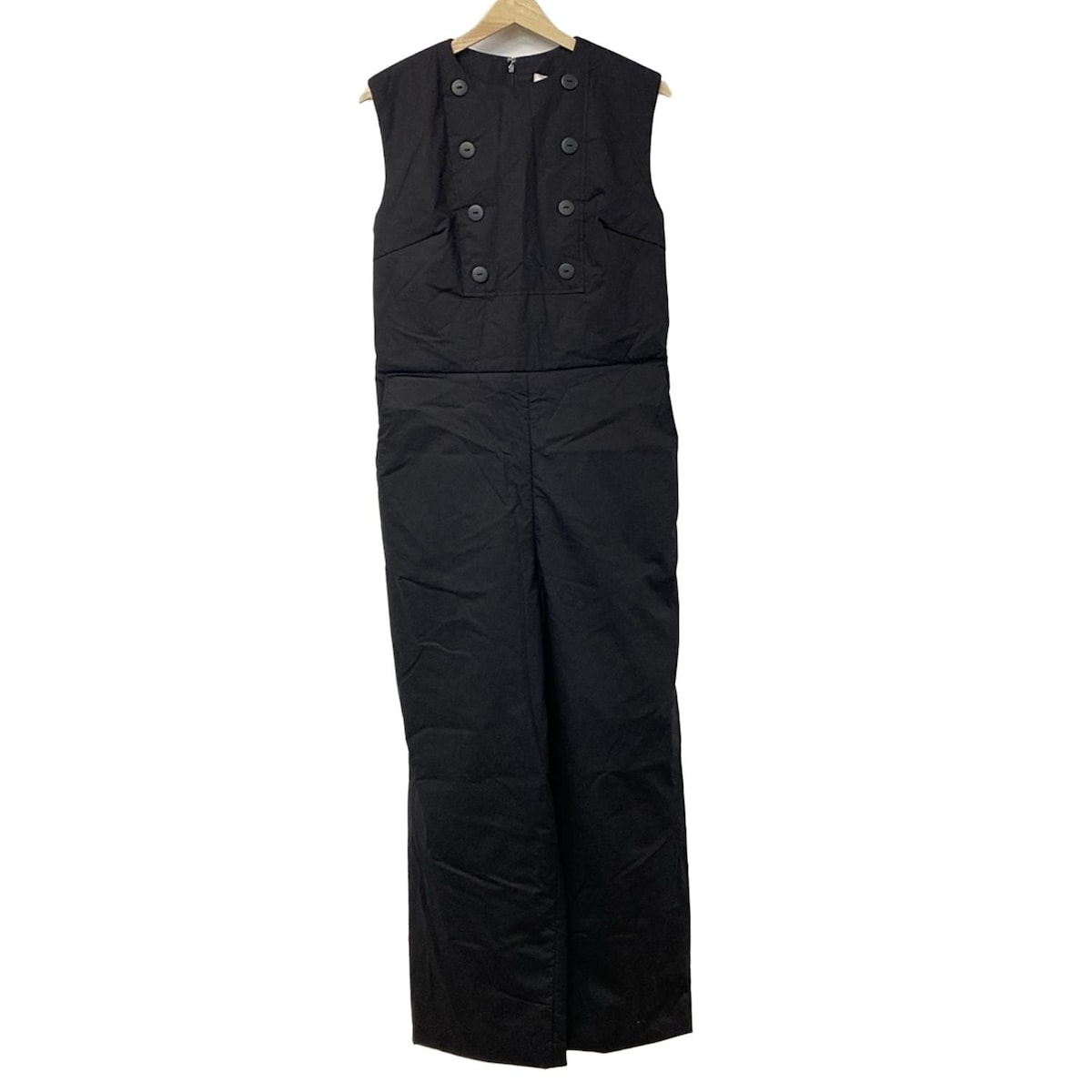 【新着】【中古】BORDERS at BALCONY(ボーダーズアットバルコニー) オールインワン ノースリーブ/中綿入り/冬物 黒